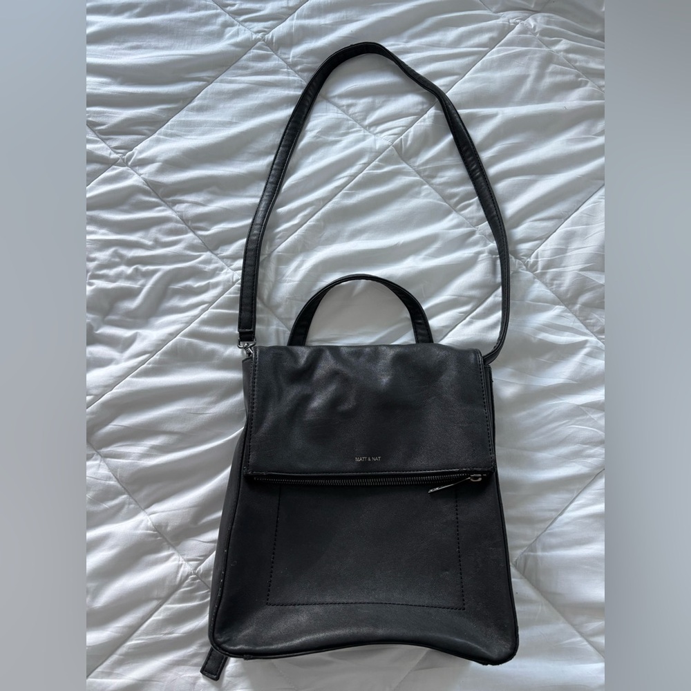 Matt & Nat Black Convertible Crossbody Top-Handle Bag